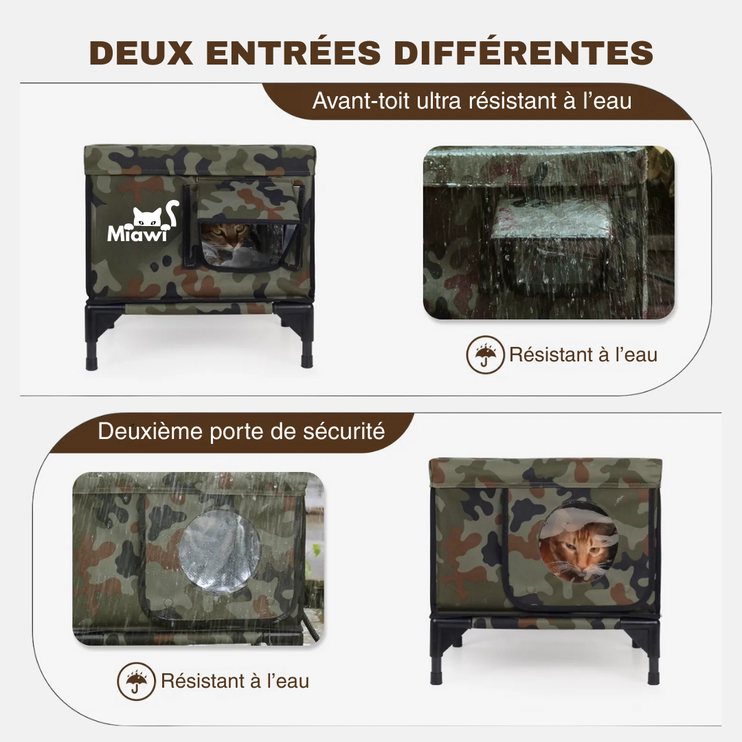 Miawi® : L'abri qui chauffe et protège votre chat.