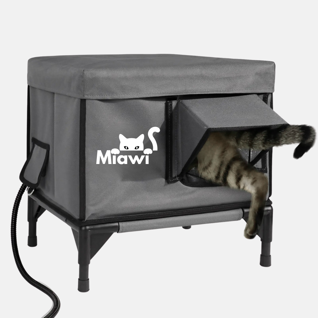 Miawi® : L'abri qui chauffe et protège votre chat.