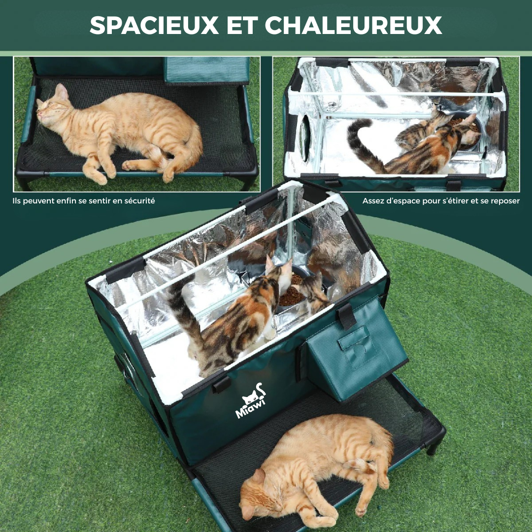 Miawi® : L'abri qui chauffe et protège votre chat.
