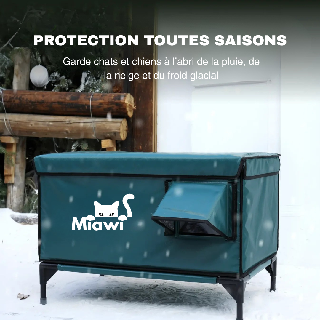 Miawi® : L'abri qui chauffe et protège votre chat.