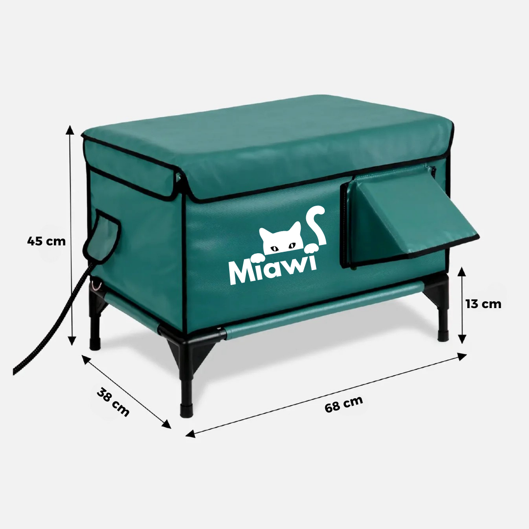 Miawi® : L'abri qui chauffe et protège votre chat.